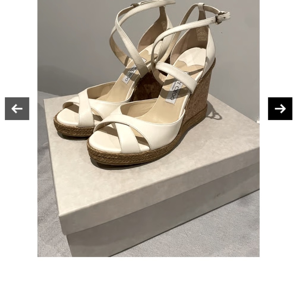 Jimmy Choo Alanah 80 Leather wedge